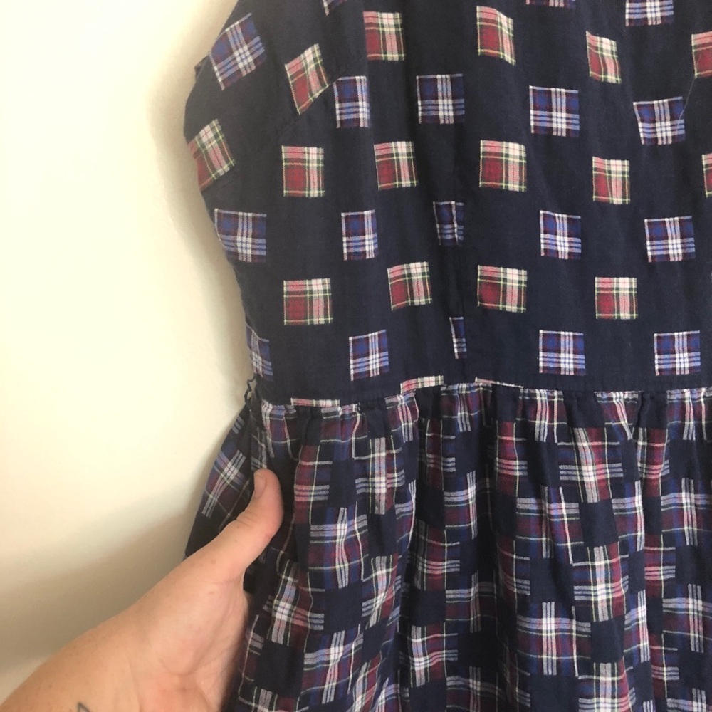 ModCloth 1X Vintage navy sleeveless dress pockets